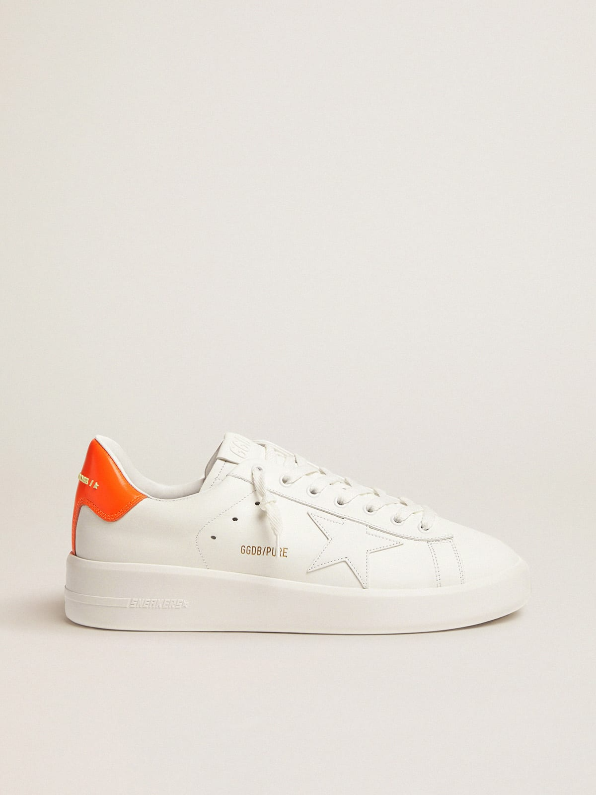 Sneakers Purestar blanches avec contrefort orange fluo