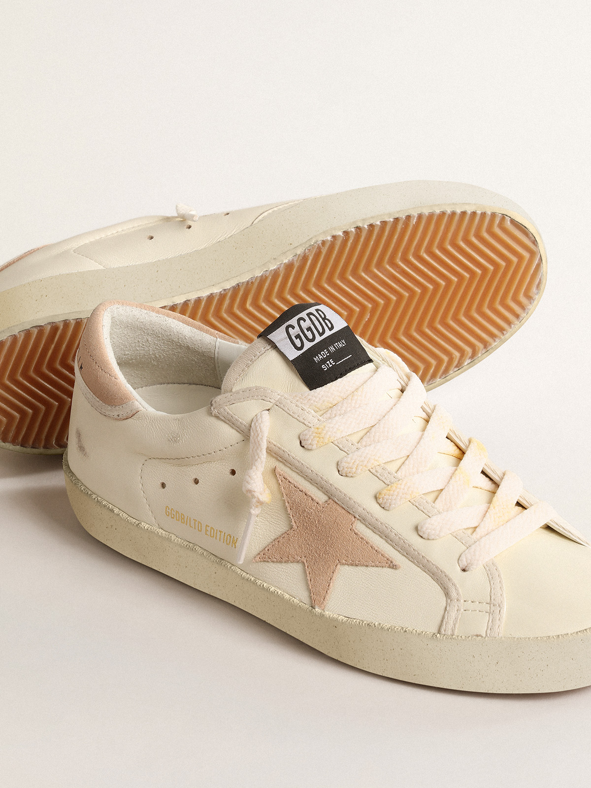 Super-Star LTD femme en nappa avec étoile et contrefort en daim